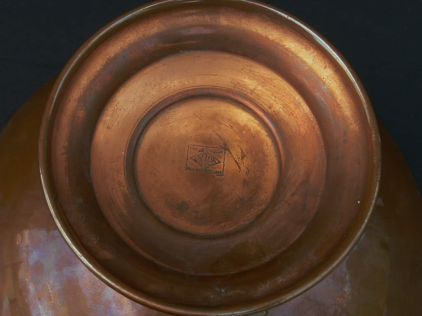 Linton Copper Arts & Crafts Footed Bowl